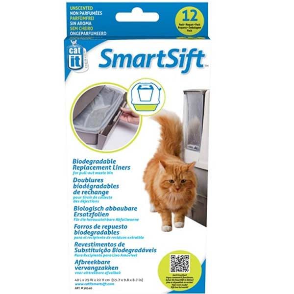 Smartsift Waste Bin Liners Pack Of 12  |  Cat Litter Trays Cat Litter Trays Cat Litter Trays