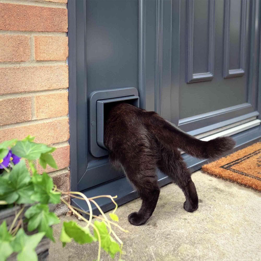 Sureflap Microchip Cat Flap – Grey/White  |  Cat Flaps Cat Flaps Cat Flaps